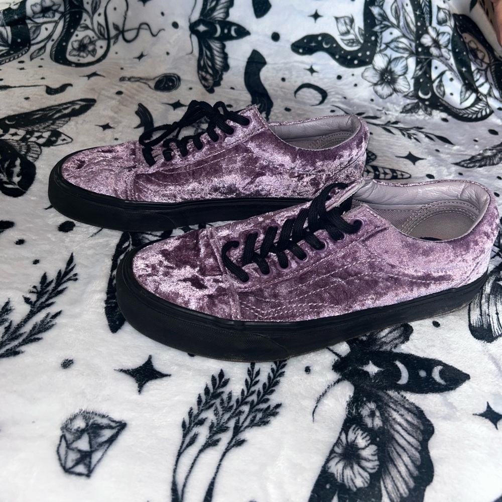 Brushed Velvet Lilac Vans - Picture 2 of 5